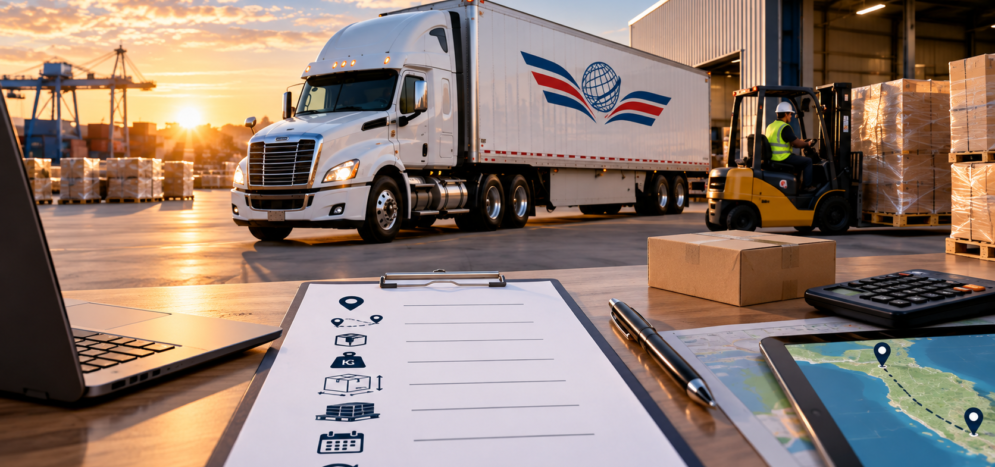 Cotización de transporte de carga con tráiler, pallets y planificación logística de United International Transport